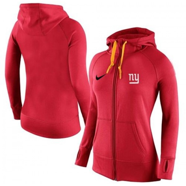 Women's New York Giants Full-Zip Hoodie Red Jersey