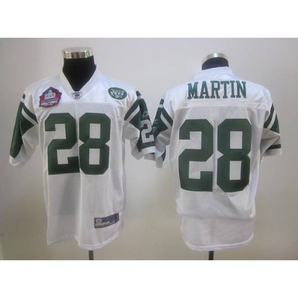 Jets #28 Curtis Martin White Hall of Fame 2012 Stitched NFL Jersey
