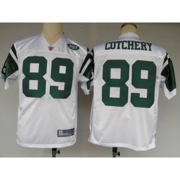 Jets #89 Jerricho Cotchery White Stitched NFL Jersey
