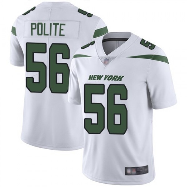 Nike Jets #56 Jachai Polite White Men's Stitched NFL Vapor Untouchable Limited Jersey