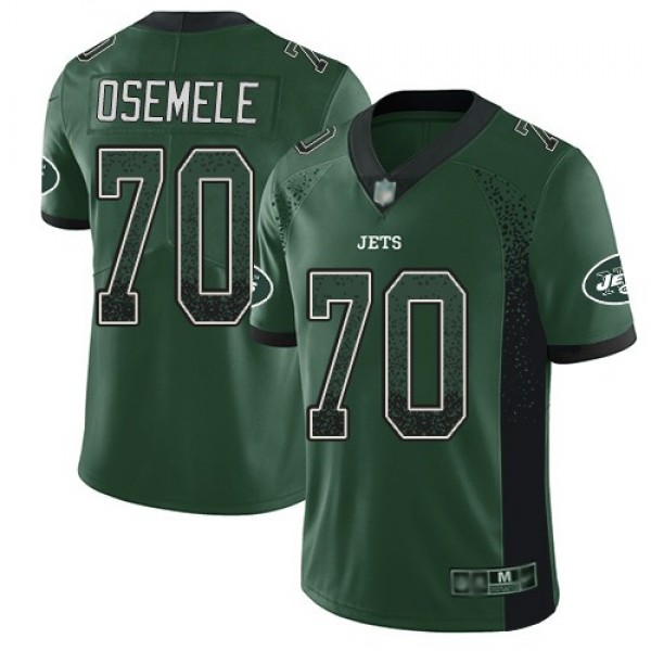 Nike Jets #70 Kelechi Osemele Green Team Color Men's Stitched NFL Limited Rush Drift Fashion Jersey