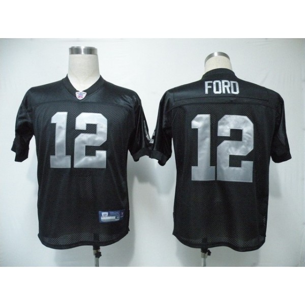 Raiders #12 Jacoby Ford Black Stitched NFL Jersey