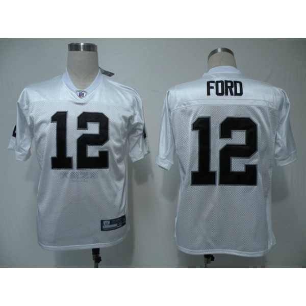 Raiders #12 Jacoby Ford White Stitched NFL Jersey