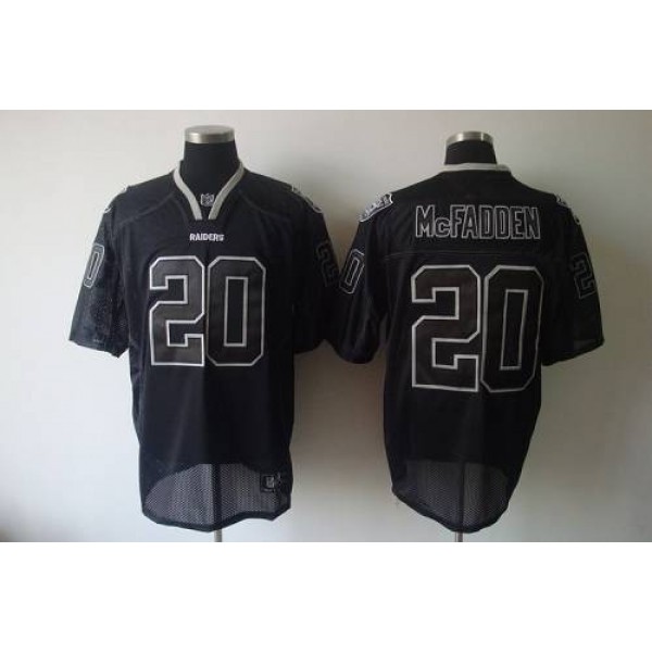 Raiders #20 Darren McFadden Lights Out Black Stitched NFL Jersey