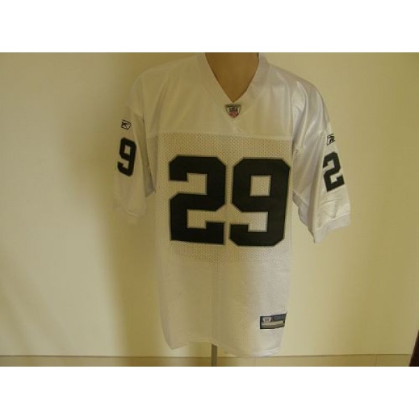 Raiders #29 Michael Bush White Stitched NFL Jersey