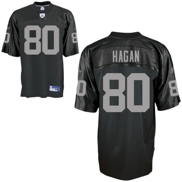 Raiders #80 Derek Hagan Black Stitched NFL Jersey