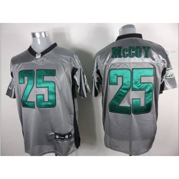 Eagles #25 LeSean McCoy Grey Shadow Stitched NFL Jersey