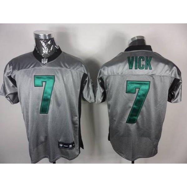 Eagles #7 Michael Vick Grey Shadow Stitched NFL Jersey
