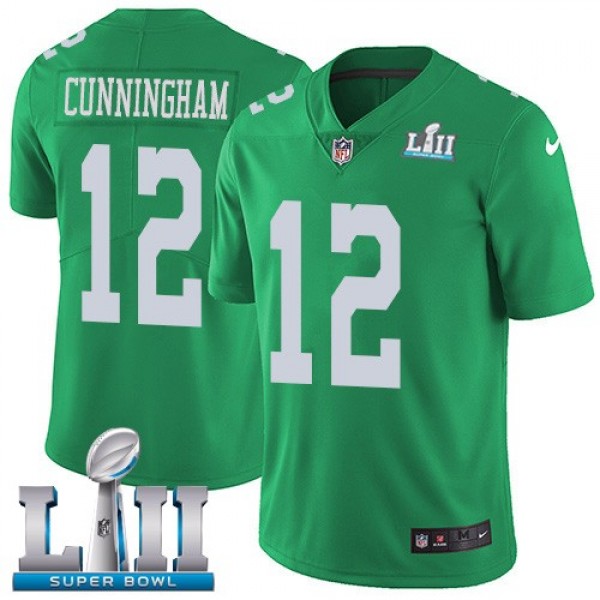 Nike Eagles #12 Randall Cunningham Green Super Bowl LII Men's Stitched NFL Limited Rush Jersey