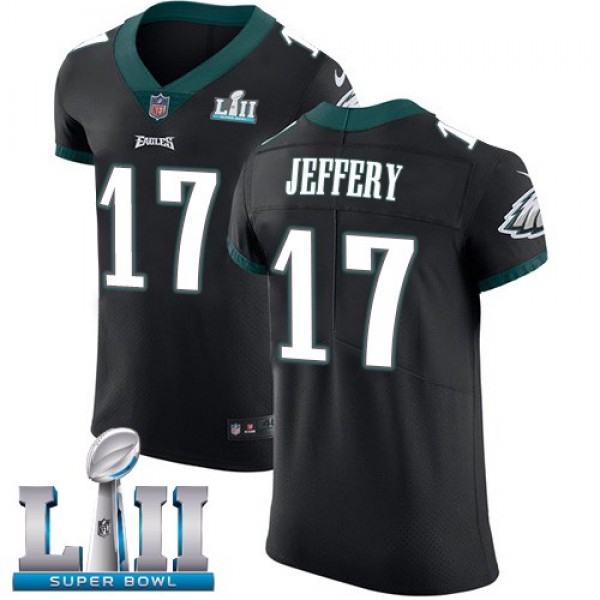 Nike Eagles #17 Alshon Jeffery Black Alternate Super Bowl LII Men's Stitched NFL Vapor Untouchable Elite Jersey