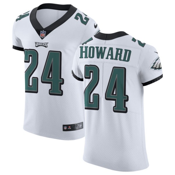 Nike Eagles #24 Jordan Howard White Men's Stitched NFL Vapor Untouchable Elite Jersey