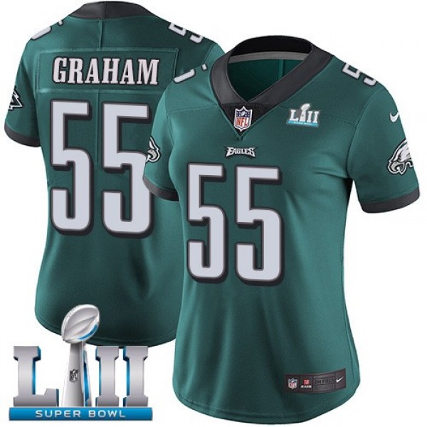 Women's Eagles #55 Brandon Graham Midnight Green Team Color Super Bowl LII Stitched NFL Vapor Untouchable Limited Jersey