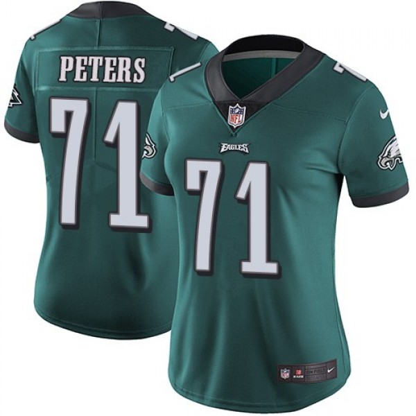 Women's Eagles #71 Jason Peters Midnight Green Team Color Stitched NFL Vapor Untouchable Limited Jersey