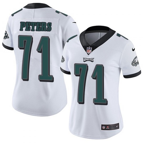 Women's Eagles #71 Jason Peters White Stitched NFL Vapor Untouchable Limited Jersey