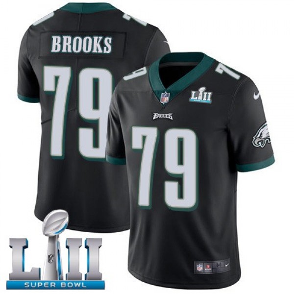 Nike Eagles #79 Brandon Brooks Black Alternate Super Bowl LII Men's Stitched NFL Vapor Untouchable Limited Jersey