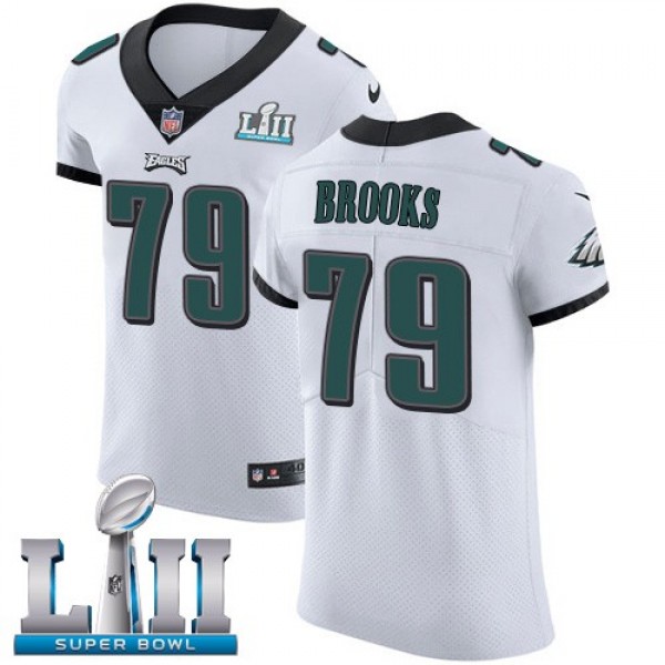 Nike Eagles #79 Brandon Brooks White Super Bowl LII Men's Stitched NFL Vapor Untouchable Elite Jersey