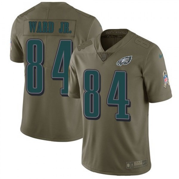 Nike Eagles #84 Greg Ward Jr. Olive Men's Stitched NFL Limited 2017 Salute To Service Jersey