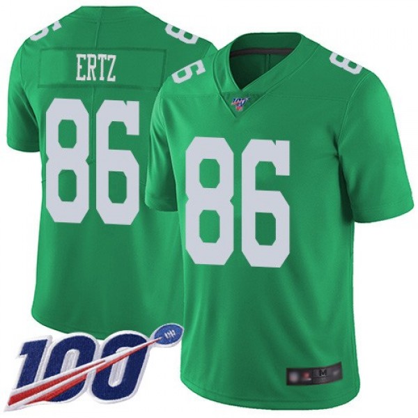 Nike Eagles #86 Zach Ertz Green Men's Stitched NFL Limited Rush 100th Season Jersey