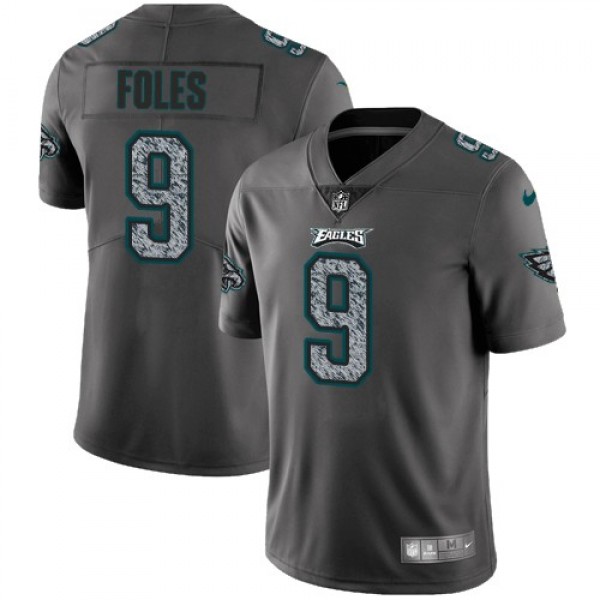 Nike Eagles #9 Nick Foles Gray Static Men's Stitched NFL Vapor Untouchable Limited Jersey