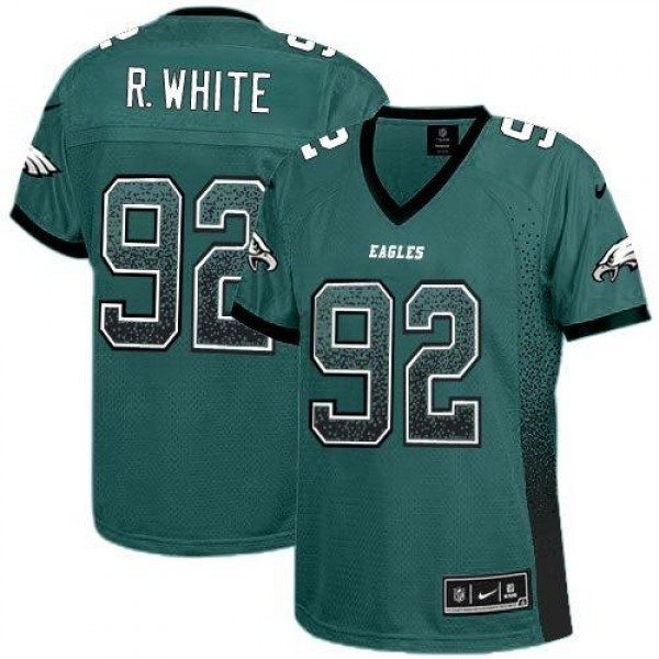Women's Eagles #92 Reggie White Midnight Green Team Color Stitched NFL Elite Drift Jersey