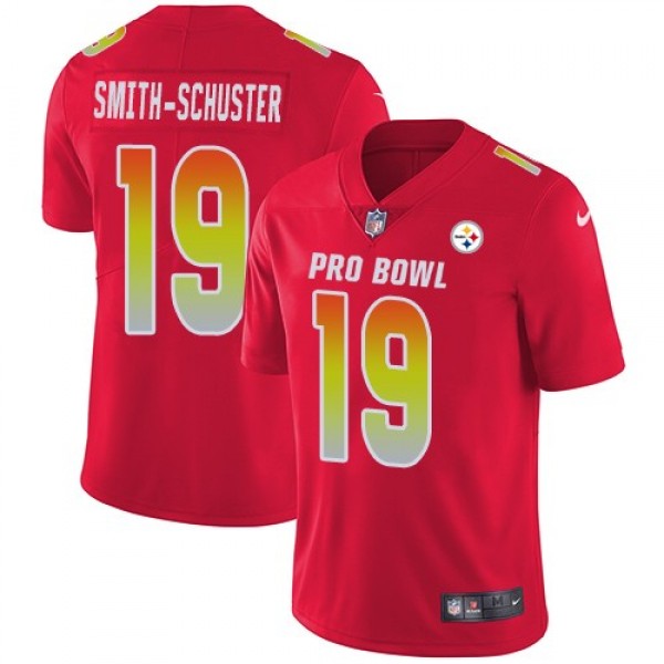 Nike Steelers #19 JuJu Smith-Schuster Red Men's Stitched NFL Limited AFC 2019 Pro Bowl Jersey