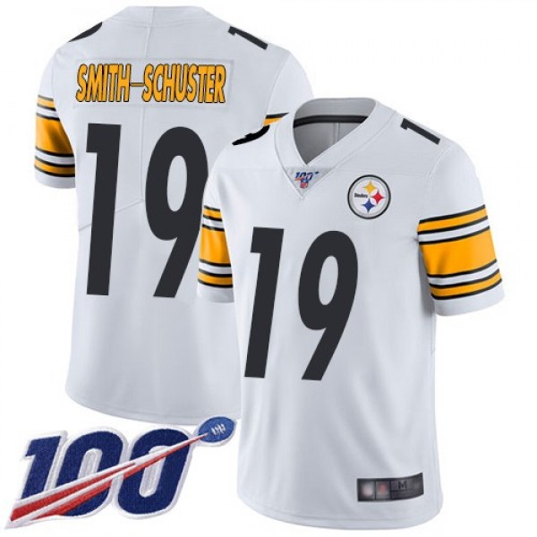 Nike Steelers #19 JuJu Smith-Schuster White Men's Stitched NFL 100th Season Vapor Limited Jersey
