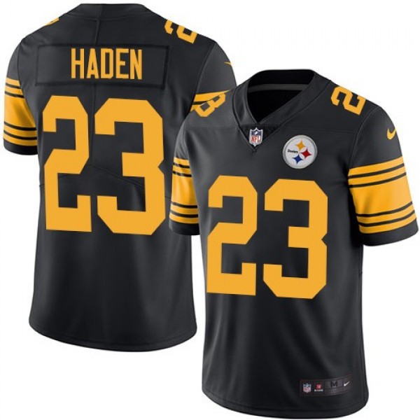 ساعة ابل مقاس Nike Steelers #23 Joe Haden Black Alternate Women's Stitched NFL 100th Season Vapor Limited Jersey ساعة ابل مقاس