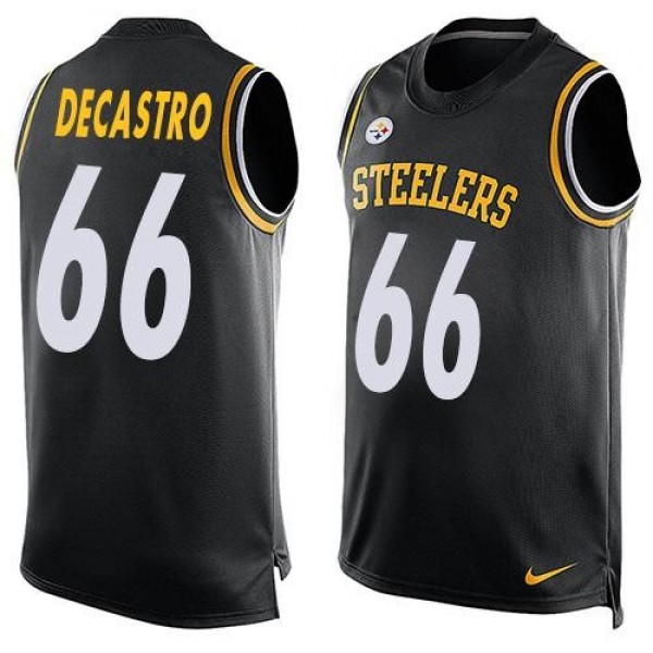 شوايه هوائيه Nike Steelers #66 David DeCastro Black Men's Stitched NFL Limited Rush Jersey شوايه هوائيه