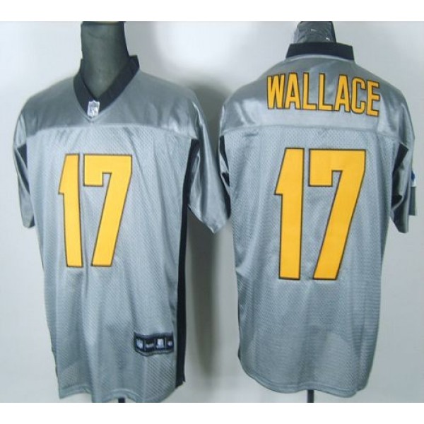 Steelers #17 Mike Wallace Grey Shadow Stitched NFL Jersey