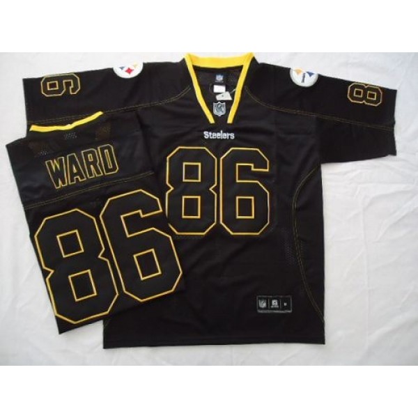 Steelers #86 Hines Ward Black Field Shadow Stitched NFL Jersey