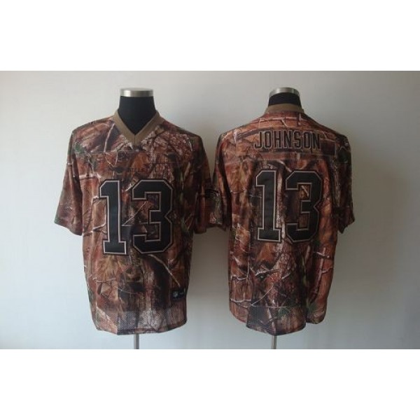 Bills #13 Steve Johnson Camouflage Realtree Embroidered NFL Jersey