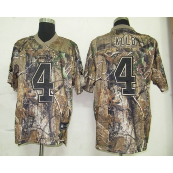 Cardinals #4 Kevin Kolb Camouflage Realtree Embroidered NFL Jersey