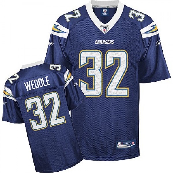 Chargers #32 Eric Weddle Navy Blue Stitched NFL Jersey