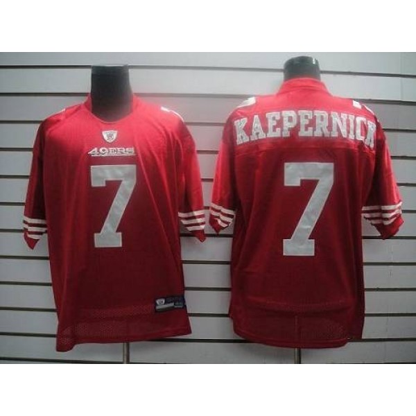 49ers #7 Colin Kaepernick Red Stitched NFL Jersey