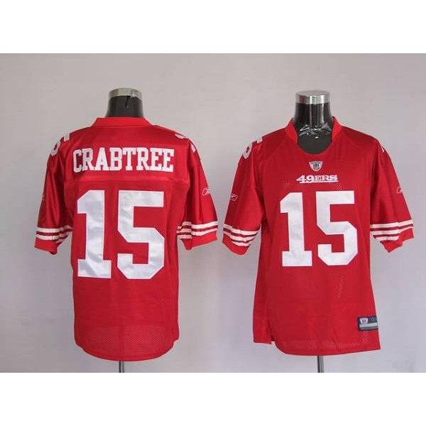 49ers Michael Crabtree #15 Stitched Red NFL Jersey
