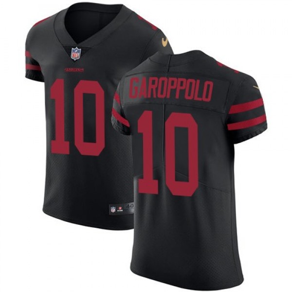 Nike 49ers #10 Jimmy Garoppolo Black Alternate Men's Stitched NFL Vapor Untouchable Elite Jersey
