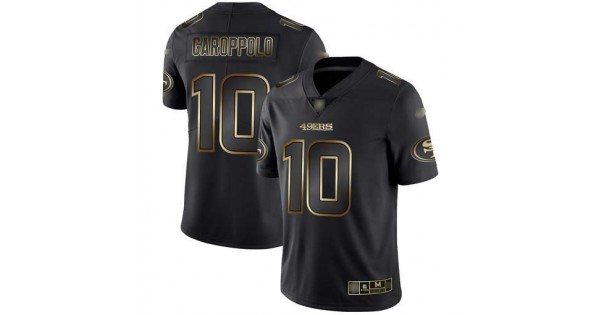 دخان بال مال Nike 49ers #10 Jimmy Garoppolo Black/Gold Men's Stitched NFL Vapor ... دخان بال مال