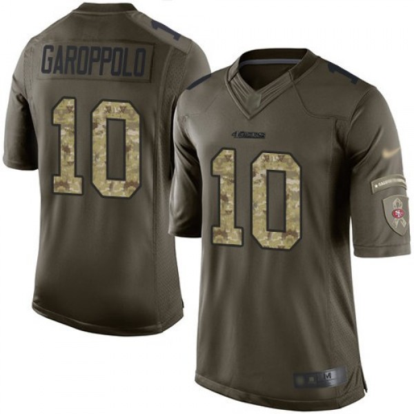Nike 49ers #10 Jimmy Garoppolo Green Men's Stitched NFL Limited 2015 Salute To Service Jersey