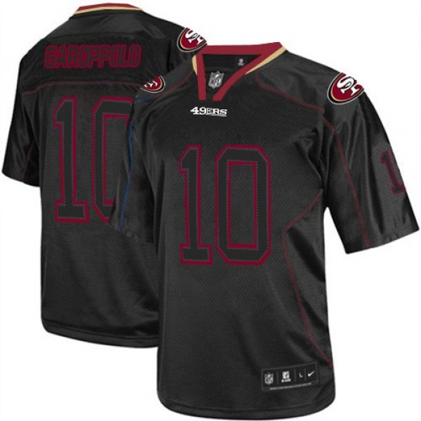 Nike 49ers #10 Jimmy Garoppolo Lights Out Black Men's Stitched NFL Elite Jersey