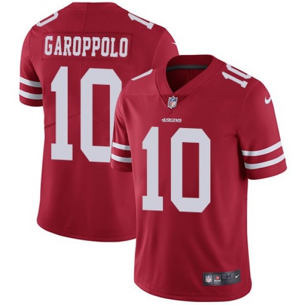 Nike 49ers #10 Jimmy Garoppolo Red Team Color Men's Stitched NFL Vapor Untouchable Limited Jersey