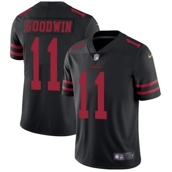 Nike 49ers #11 Marquise Goodwin Black Alternate Men's Stitched NFL Vapor Untouchable Limited Jersey