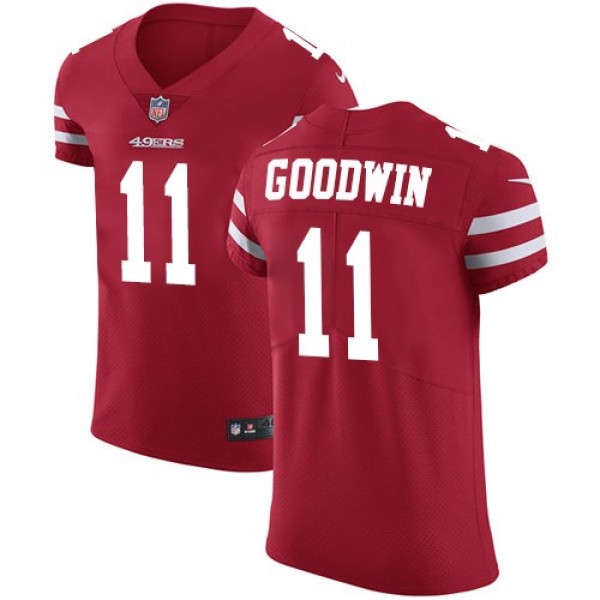 Nike 49ers #11 Marquise Goodwin Red Team Color Men's Stitched NFL Vapor Untouchable Elite Jersey