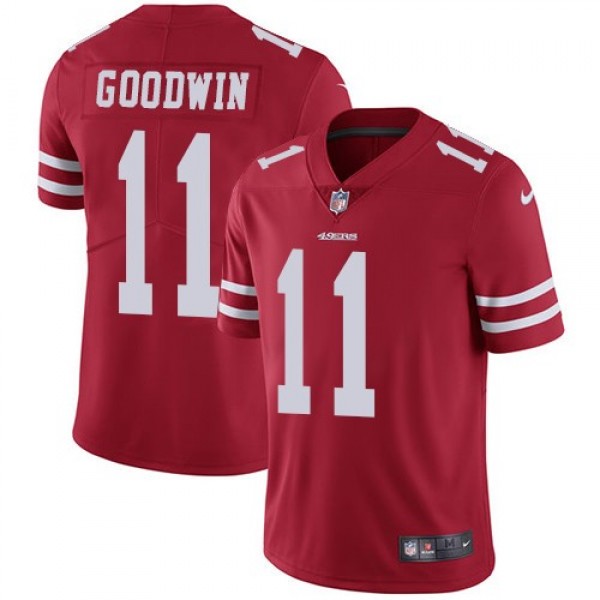 Nike 49ers #11 Marquise Goodwin Red Team Color Men's Stitched NFL Vapor Untouchable Limited Jersey