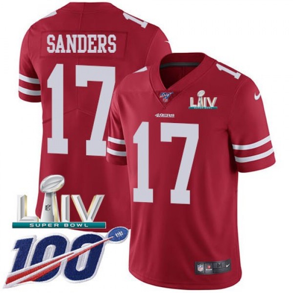Nike 49ers #17 Emmanuel Sanders Red Super Bowl LIV 2020 Team Color Men's Stitched NFL 100th Season Vapor Limited Jersey