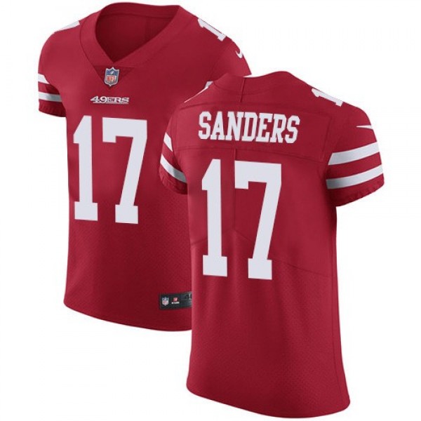 Nike 49ers #17 Emmanuel Sanders Red Team Color Men's Stitched NFL Vapor Untouchable Elite Jersey