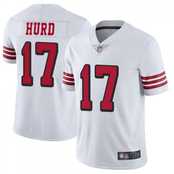 Nike 49ers #17 Jalen Hurd White Rush Men's Stitched NFL Vapor Untouchable Limited Jersey