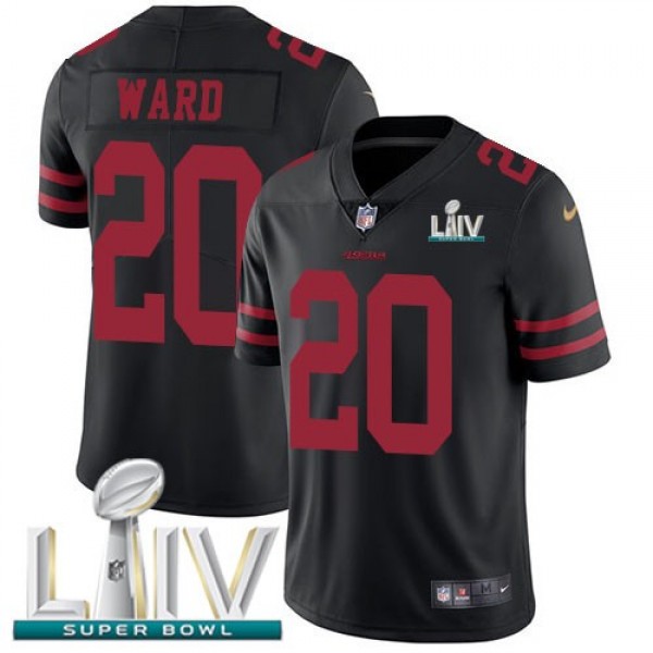 Nike 49ers #20 Jimmie Ward Black Super Bowl LIV 2020 Alternate Men's Stitched NFL Vapor Untouchable Limited Jersey