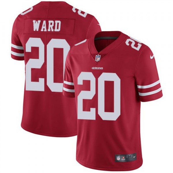 Nike 49ers #20 Jimmie Ward Red Team Color Men's Stitched NFL Vapor Untouchable Limited Jersey