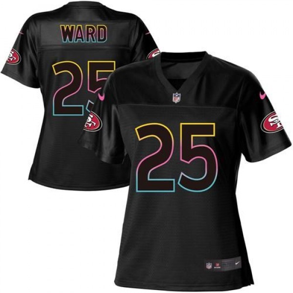 Women's 49ers #25 Jimmie Ward Black NFL Game Jersey