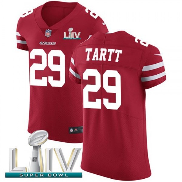 Nike 49ers #29 Jaquiski Tartt Red Super Bowl LIV 2020 Team Color Men's Stitched NFL Vapor Untouchable Elite Jersey